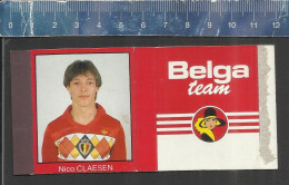 RODE DUIVEL NICO CLAESEN FOOTBALL SHIRT TRICOT EK 1984 ( BELGA TEAM CIGARETTES ) OLD MATCHBOX SKILLET BELGIUM - Boites D'allumettes - Etiquettes