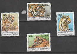 CAMBODGE 1998 Tigres Oblitéré - Raubkatzen