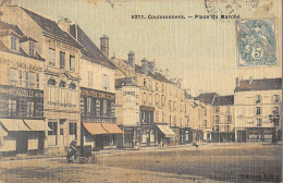 CPA 77 COULOMMIERS / PLACE DU MARCHE / CPA TOILEE - Coulommiers