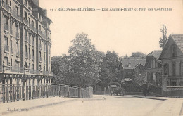 CPA 92 BECON LES BRUYERES / RUE AUGUSTE BAILLY ET PONT DES COURONNES - Autres & Non Classés