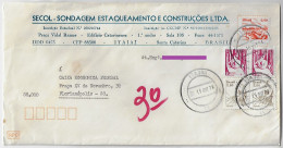 Brazil 1979 Commercial Cover From Itajaí To Florianópolis 5 Stamp Profession Cowboy Rubber Tapper Basket Maker - Brieven En Documenten