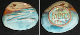 Rare Bijou Pendentif En Céramique D'art De FAENZA Faience, émail émaux Goffredo GAETA, Italie - Faenza (ITA)