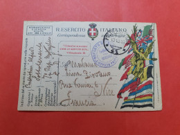 Italie - Carte Fm Pour Nice En 1918 Avec Cachet De Censure - D 417 - Posta Militare (PM)