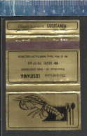 RESTAURANT SPIJSHUIS LUSITANTIA - MAEYAERT DELORGE - OOSTENDE ( LOBSTER KREEFT HOMARD ) - OLD MATCHCOVER BELGIUM - Boites D'allumettes - Etiquettes