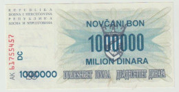 Banknote 1.000.000 Dinara 1993 Narodna Banka Bosne I Hercegovine-bosnia And Herzegovina UNC - Bosnien-Herzegowina