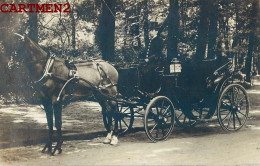 CARTE PHOTO : TAXI PARISIEN FIACRE ATTELAGE COCHER CHAUFFEUR DE MAITRE PARIS  - Taxi & Carrozzelle