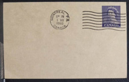 Canada Interi Postali  Cartolina Postale  Da 4 C. Preobliterato - 1953-.... Regering Van Elizabeth II