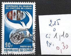 CONGO 215 Oblitéré Côte 1.10 € - Oblitérés