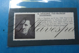 VAN MECHELEN A. Turnhout 1909,Franciscaan Missie Belgisch-Congo-Belge St Jozef College Kolwezi - Zonder Classificatie