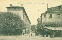 CPA CP Carte Postale Ancienne Neuville Sur Saône Rue Victor Hugo - Neuville Sur Saone