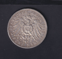 Württemberg 5 Mark 1913 F - 2, 3 & 5 Mark Silver