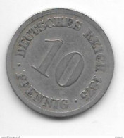 *empire 10  Pfennig  1875 D   Km  4    Fr+ - 10 Pfennig