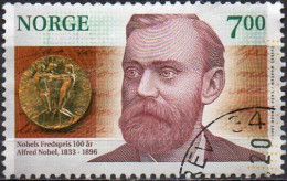 NORWAY 2001 100th Anniversary Of The Nobel Peace Prize. 7Kr Alfred Nobel - Oblitérés