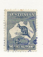 25801) Australia Kangaroo Roo 1st Watermark 1913 Postmark - Oblitérés