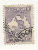 25806) Australia Kangaroo Roo 1st Watermark 1913 Postmark - Gebruikt