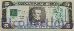 LIBERIA 5 DOLLARS 1989 PICK 19 UNC - Liberia