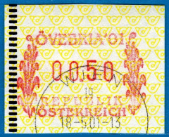 2001 Österreich Austria Automatenmarken ATM 5 "ÖVEBRIA 01" 00.50S Ersttag 18.5.01 Wien / Frama Vending Machine - Timbres De Distributeurs [ATM]