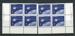 Canada 1966 MNH Plate Blocks  Satellite Over Canada - Ongebruikt