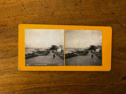 Nice * Photo Stéréo Circa 1895/1905 * Quai Du Midi * Bateaux De Pêche - Autres & Non Classés