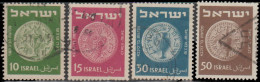 Israël 1949. ~ YT 23/26 - 4 Monnaies Diverses - Gebruikt (zonder Tabs)