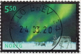 NORWAY 2001 Astronomy. 5.50Kr Aurora Borealis - Oblitérés