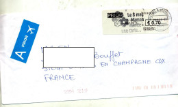 Lettre Flamme Bruxelles Fete Maman Sur Vignette Waterloos - Storia Postale