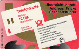 Werbeagentur TK N *a02/1992 220Expl.(K798) ** 100€ Visitenkarte Schmitz P.Serie Zukunft Gestalten TC On Telecard Germany - V-Reeksen : VIP En Visitekaartjes