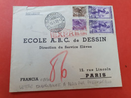 Italie - Enveloppe Commerciale En Exprès De Milano Pour Paris En 1955 - D 430 - 1946-60: Marcofilia