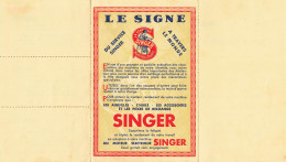 SINGER Machines à Coudre * Doc Ancien Illustré Publicitaire * Pub Publicité - Advertising