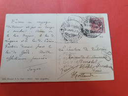 Italie - Oblitération De Colico Como Sur Carte Postale Pour Paris Et Redirigé Vers Les Pays Bas En 1909 - D 439 - Marcofilie