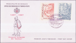 Europa CEPT 1997 Monaco FDC Y&T N°2104 à 2105 - Michel N°2355 à 2356 - 1997