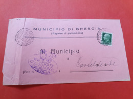 Italie - Bande Pour Imprimé De La Mairie De Brescia En 1940 Pour La Mairie De Castelverde - D 442 - Marcofilía