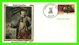 SILK COVERS - PREMIER JOUR 1975 - QUEBEC EXPÉDITION - BICENTENNIAL COVER SERIES - KSC - - Briefe U. Dokumente