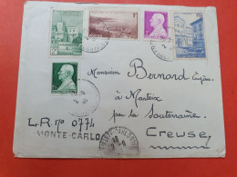 Monaco - Enveloppe En Recommandé Provisoire Pour La France En 1946 - D 452 - Cartas & Documentos