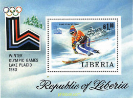 71117 MNH LIBERIA 1980 13 JUEGOS OLIMPICOS INVIERNO LAKE PLACID 1980 - Liberia
