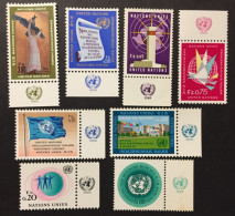 1969- United Nations UNO UN ONU - 8 Stamps Of The Year 1969 -  Unused - Ongebruikt