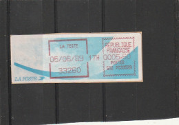///  FRANCE ///  LSA  Timbre Vignette Distributeur Comète LA TESTE  Gironde - 1988 « Comète »