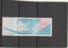 ///  FRANCE ///  LSA  Timbre Vignette Distributeur Comète LANGON  Gironde - 1988 Type « Comète »