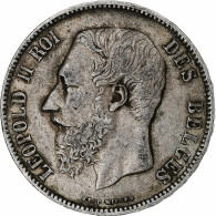 Monnaie, Belgique, Leopold II, 5 Francs, 5 Frank, 1867, TTB, Argent, KM:24 - 5 Francs