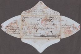 1849 Stampless Envelope From The USA Sent Simply To Professor Charles Upham Shepard, London, Redirected Several Times - Lettres & Documents
