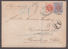 1895 (Apr 3) Envelope To Germany With 1887 1/2d Vermilion And 9d Purple & Blue Jubilees, Both With "THS & Co." Perfins - Lettres & Documents