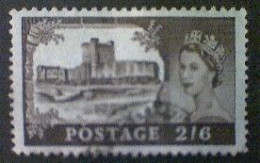 Great Britain, Scott #309, Used(o),1958, Castles: Carrickfergus, 1/6, Dark Brown - Usati