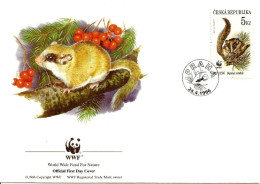 FDC 110-3 WWF Czech Republic Protected Rodents 1996 - Knaagdieren