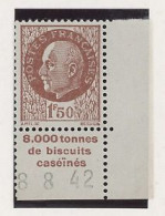 BANDE PUB -N°517  - N**  -PUB SECOURS NATIONAL MAURY N°256 - Unused Stamps