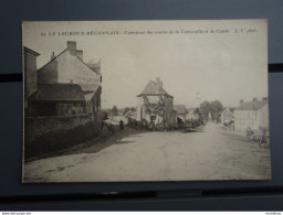 Cpa Le LOUROUX-BECONNAIS Carrefour Des Routes De La Cornouaille Et De Candé. Ecrite, 2 Timbres - Le Louroux Beconnais