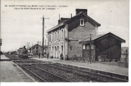 44 - St ETIENNE DE MONT-LUC - T.Belle Vue Animée De A Gare - Ligne De St NAZAIRE  Et De BRETAGNE - Saint Etienne De Montluc