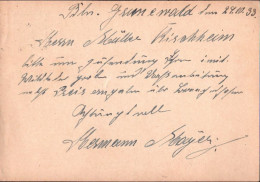 ! 1933 Ganzsache Aus Berlin, Grunewald , Autograph Hermann Mayer-Falkow, Schauspieler - Brieven En Documenten