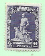 TURQUIE N° 747 NEUF * (YT) 6 K. VIOLET COTE 25,00 EUROS PHOTOS R/V - Unused Stamps