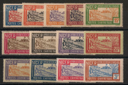 NIGER - 1927 - Taxe TT N°YT. 9 à 21 - Série Complète - Neuf * / MH VF - Unused Stamps