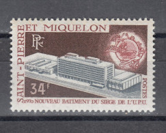 Saint Pierre & Miquelon -  1970  UPU Building, 34 Fr. MNH (e-246) - Neufs